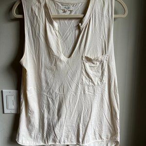 ROCKSTAR CREAM SLEEVELESS TEE